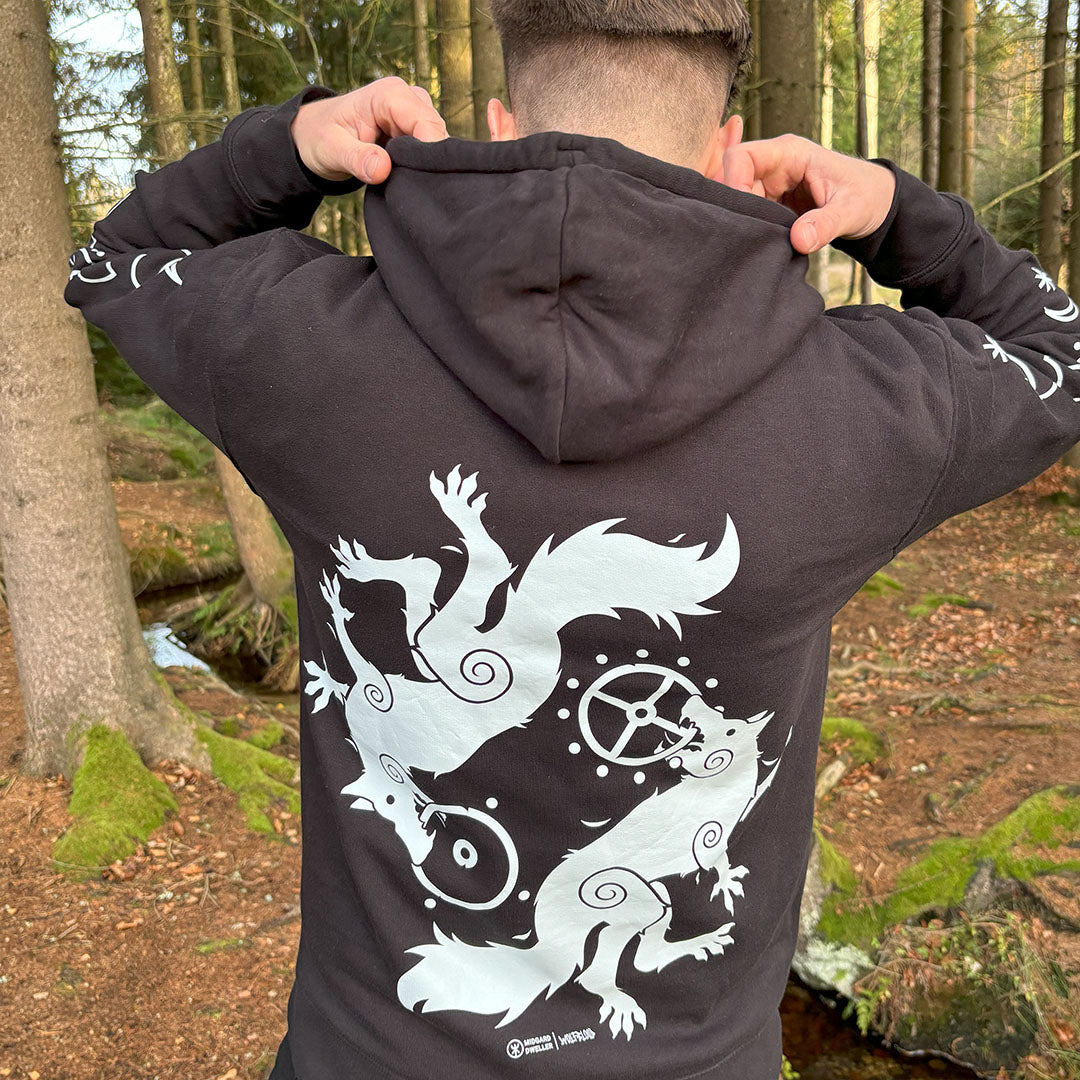 Skoll & Hati Hoodie • By Midgard Dweller